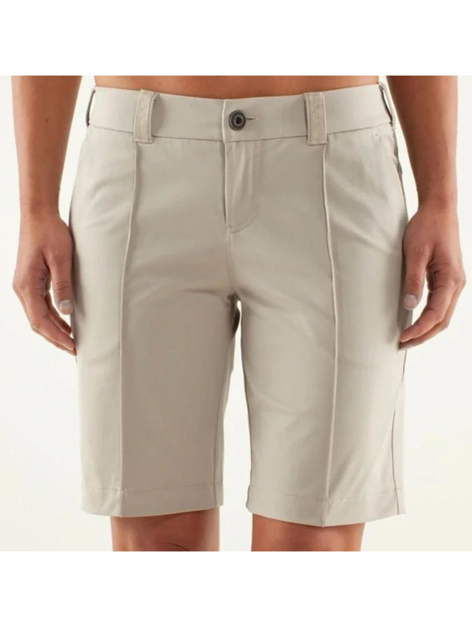 Lululemon Womens Club Golf Short Size 4 Mojave Tan W7796s Bermuda 9 Inseam
